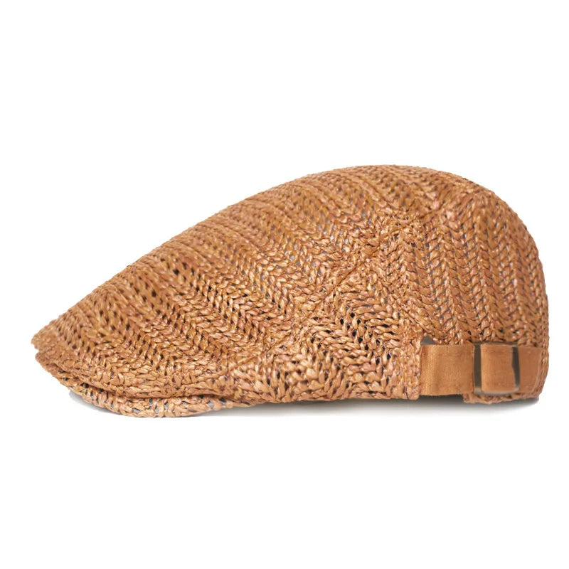 New Knitted Beret Women Men Summer Breathable Newsboy Hats