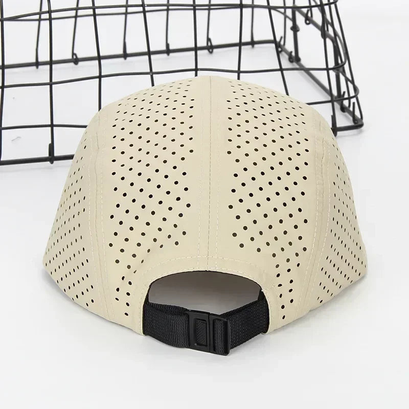 Perforated 5-Panel Cap Camping Hiking Training Outdoor Hat