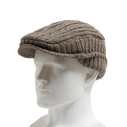 Men Women Knitted Hat With Earflaps Beret Autumn Winter Thickened Warm Berets