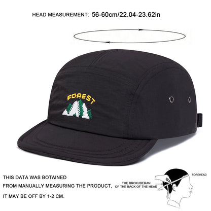 Unisex FOREST Embroidery Quick Drying Baseball Caps Outdoor Adjustable Casual Hats Sunscreen Hat Sports Cap