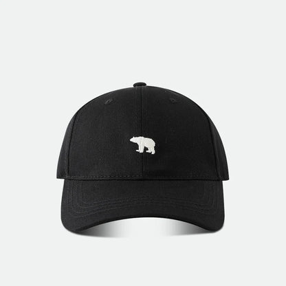 Polar Bear Embroidered Baseball Hat Fashionable Casual Sunshade Versatile Big Head Circumference Sunshade