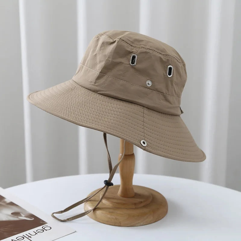 Men Cowboy Fisherman Hat Summer Outdoor Mountaineering Jungle Sunscreen Basin Cap
