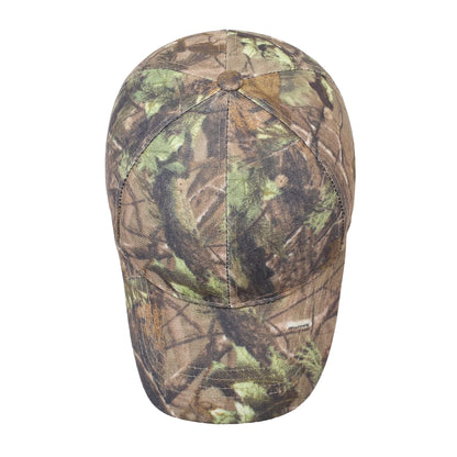 Baseball Cap With Leaf Jungle Camouflage Pattern For Outdoor Wilderness Hiking