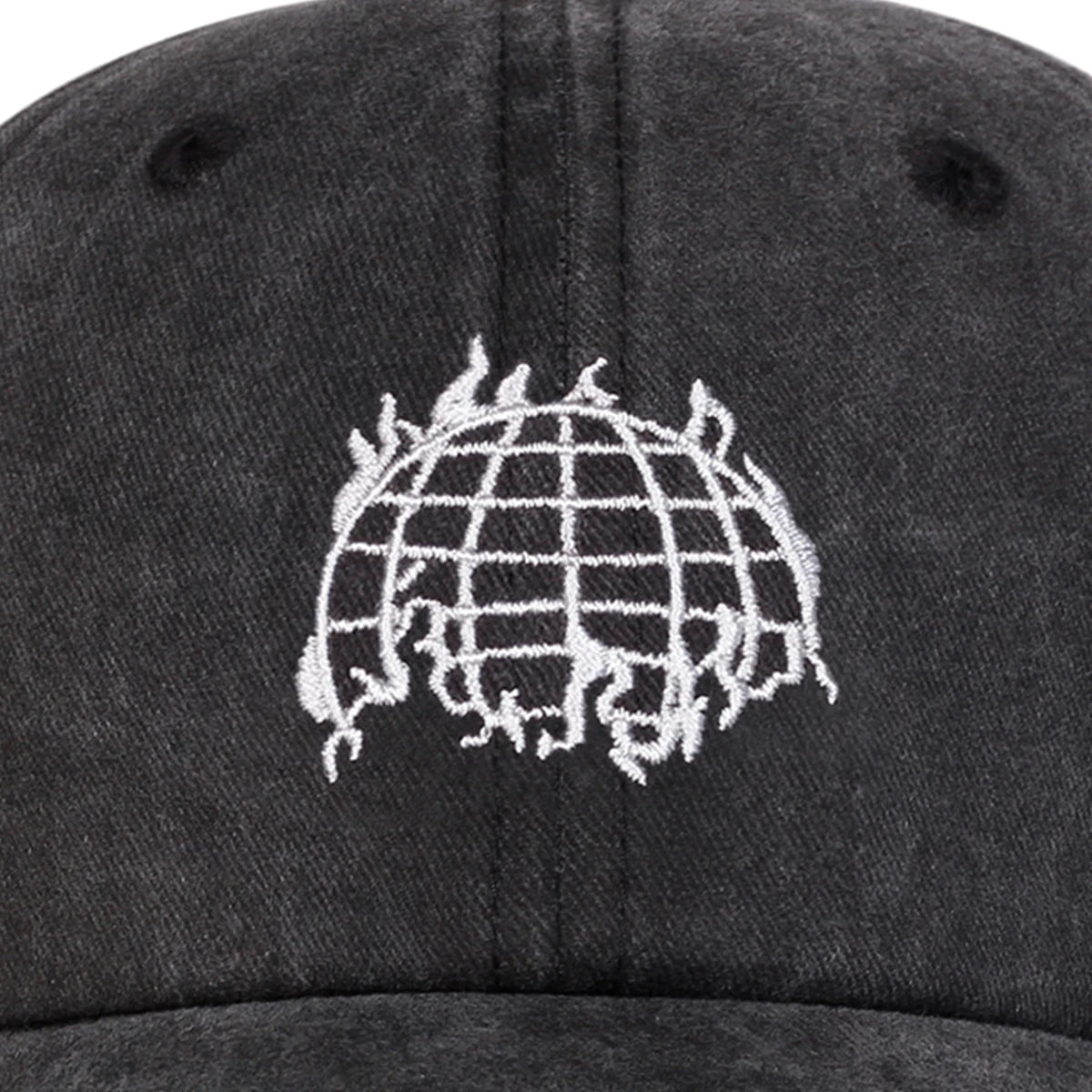 Unisex Earth Embroidery Washed Baseball Cap Spring Autumn