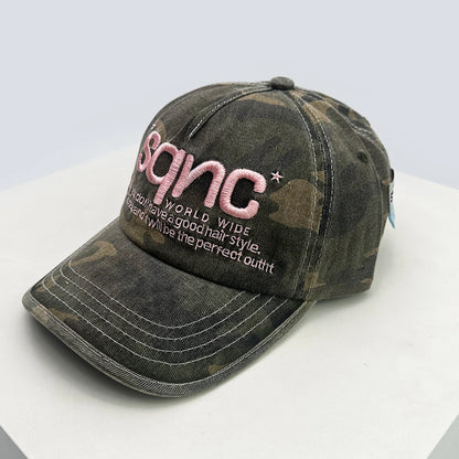 Unisex American Style Cao Letter Embroidery Baseball Hats