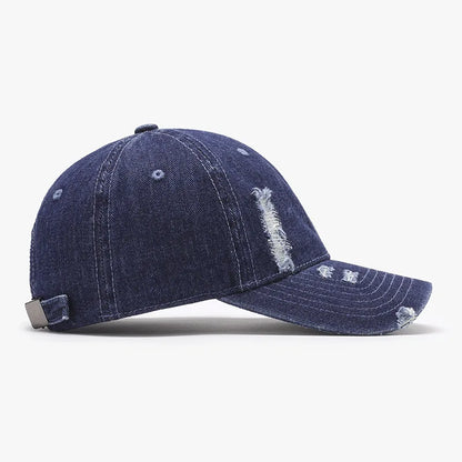Outdoor Distressed Personalized Street Style Versatile Plain Baseball Cap