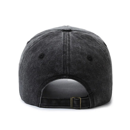 Unisex Washed Cotton Vintage Cap Letter Embroidery Baseball Cap Men And Women