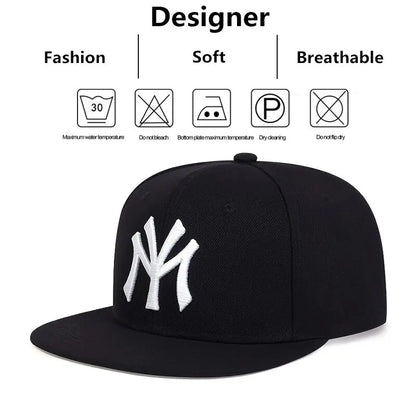 Unisex Letter Embroidery Hip-Hop Hats Outdoor Adjustable