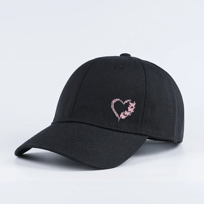 Butterfly Heart Print Baseball Cap