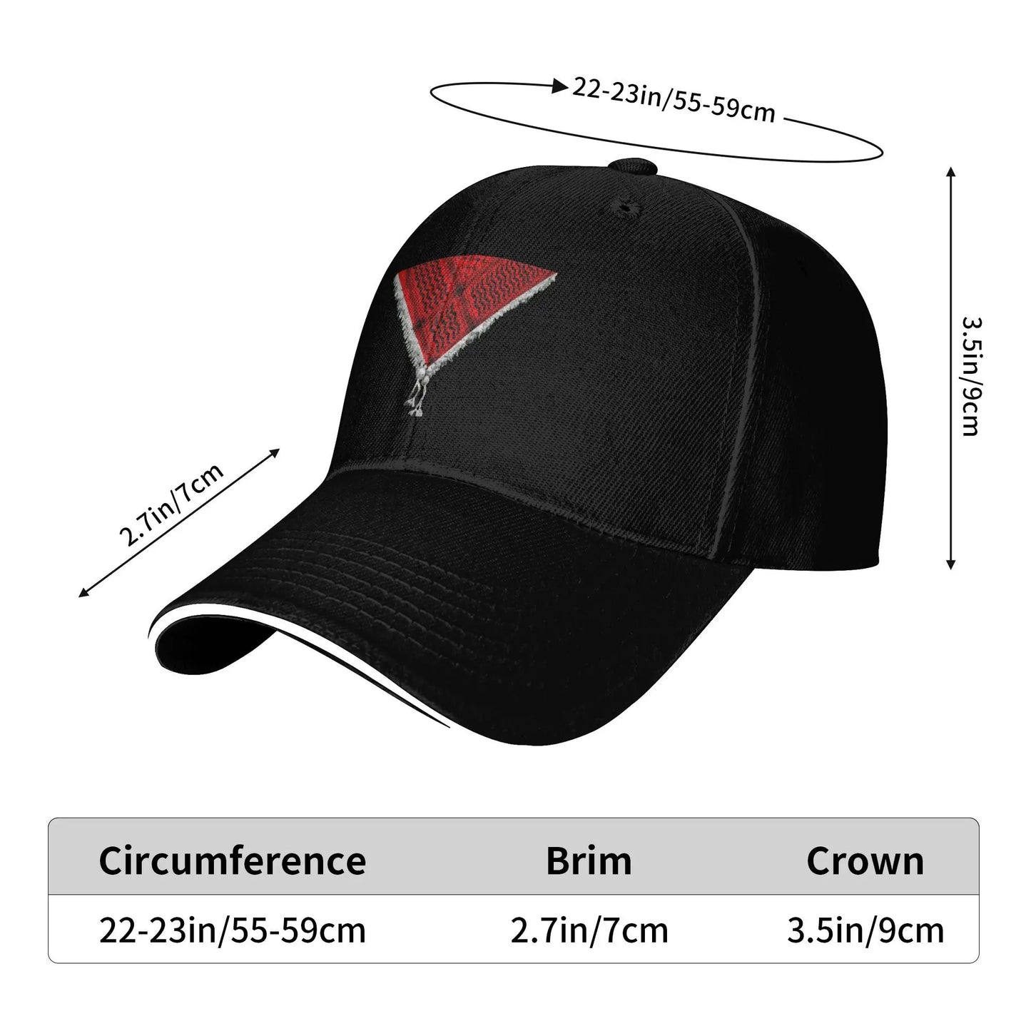 Summer Casual Baseball Cap Palestine The Red Triangle Running Hippie For Female Male