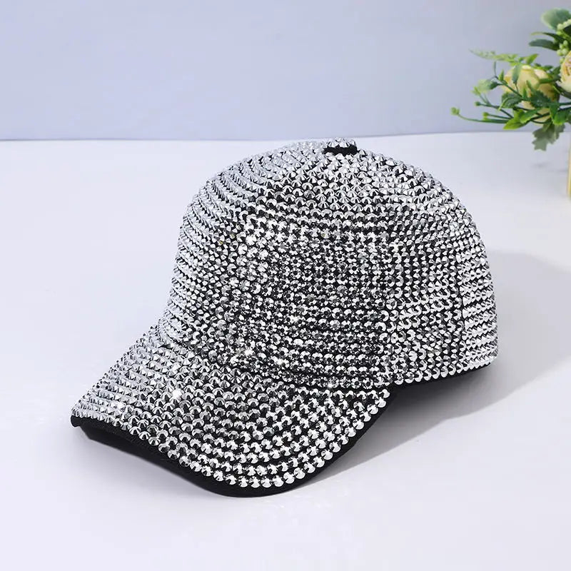 Trendy Full Diamond Handmade Design Baseball Cap