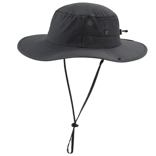 UPF50+ Men Sun Hat Wide Brim Adjustable Women UV Protection Beach Bucket