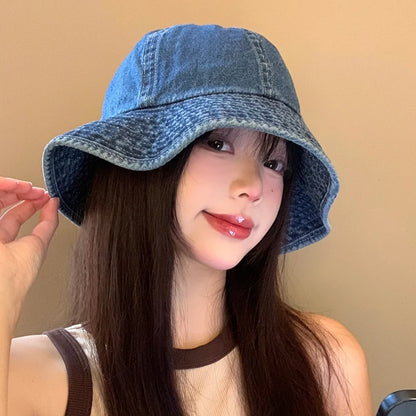 Retro Harajuku Style Denim Bucket Hats