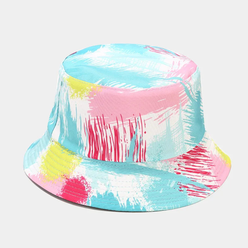 Fashion Plant Printing Pattern Fisherman Hat Spring and Summer