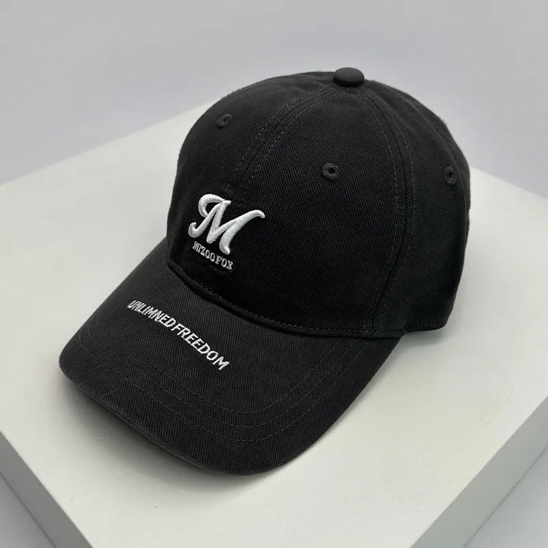Soft Top American Letter Embroidered Baseball Cap