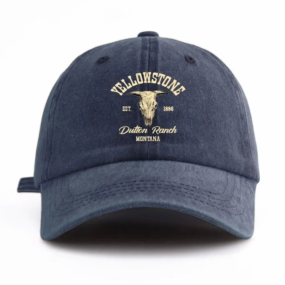 Vintage Bull Skull Western Cowboy Baseball Hats