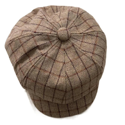Adjustable Autumn Keep Warm Girls Korean Street Style Plaid Beret