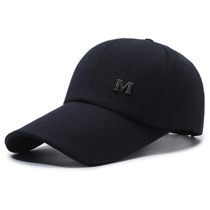 Baseball Cap M Letter Embroidery Pure Color Sun Hat Dad Hats Hip Hop Gorras Unisex Adjustable  Cotton Hat