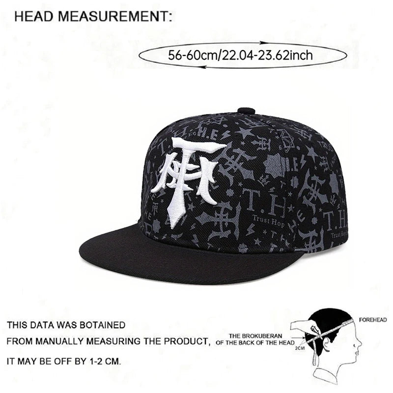 Snapback Hat T Embroidery Graffiti HipHop Hat Street Fashion