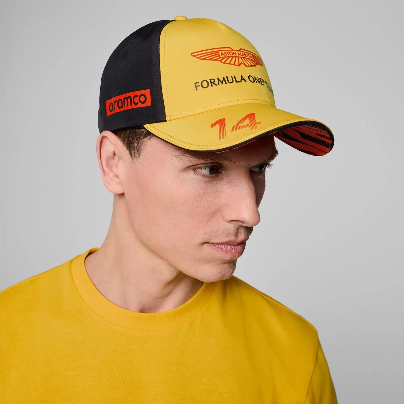 Aston Martin Motorsport Man Racing Hat Fernando Alonso Signature Print Baseball Cap