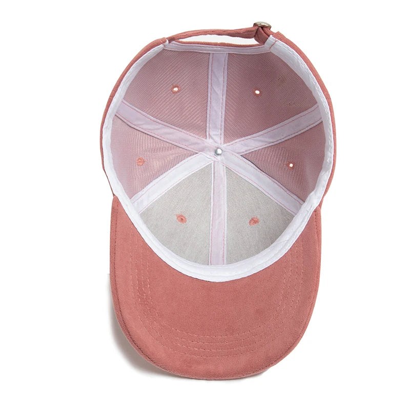Women Suede Baseball Caps Autumn Winter Solid Fashion Men Hip Hop Cap