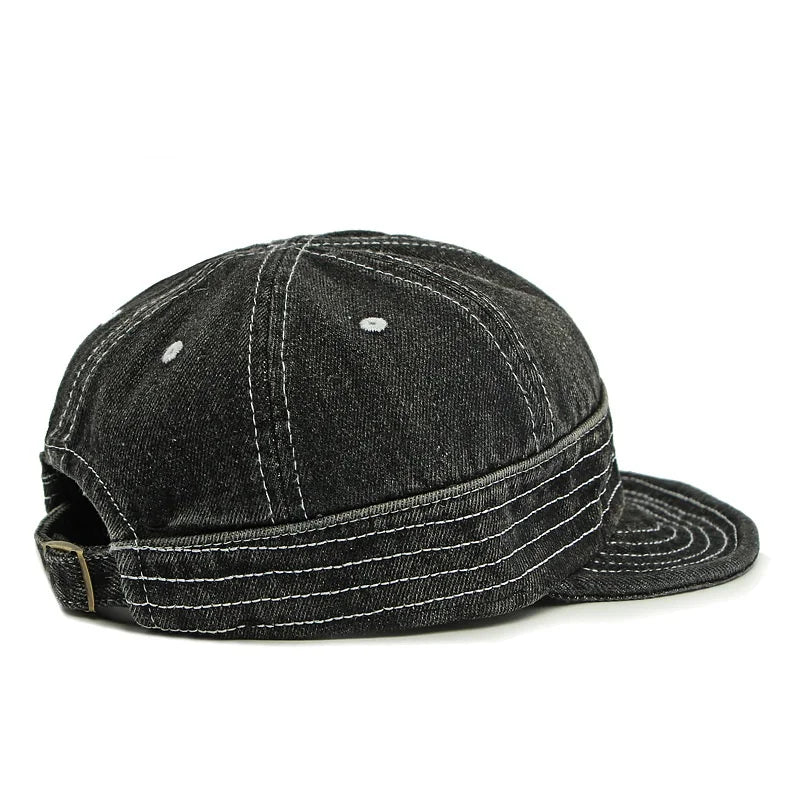 Punk Style Street Washed Denim Hat Women Soft Brimmed Baseball Cap