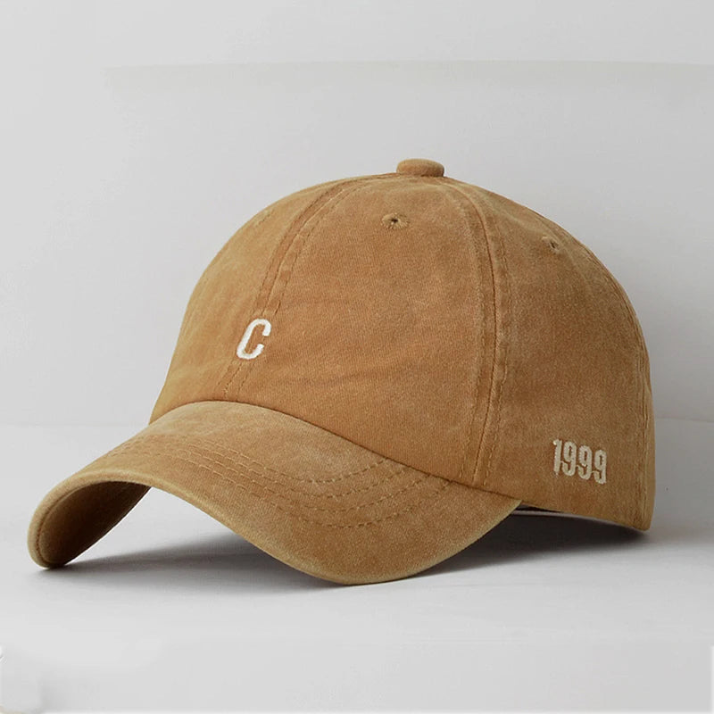 C Letter Embroidery Denim Baseball Caps