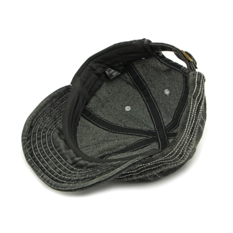 Punk Style Street Washed Denim Hat Women Soft Brimmed Baseball Cap