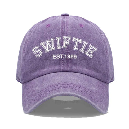 1989 Embroidery Baseball Cap for Men Women Unisex Washed Cotton