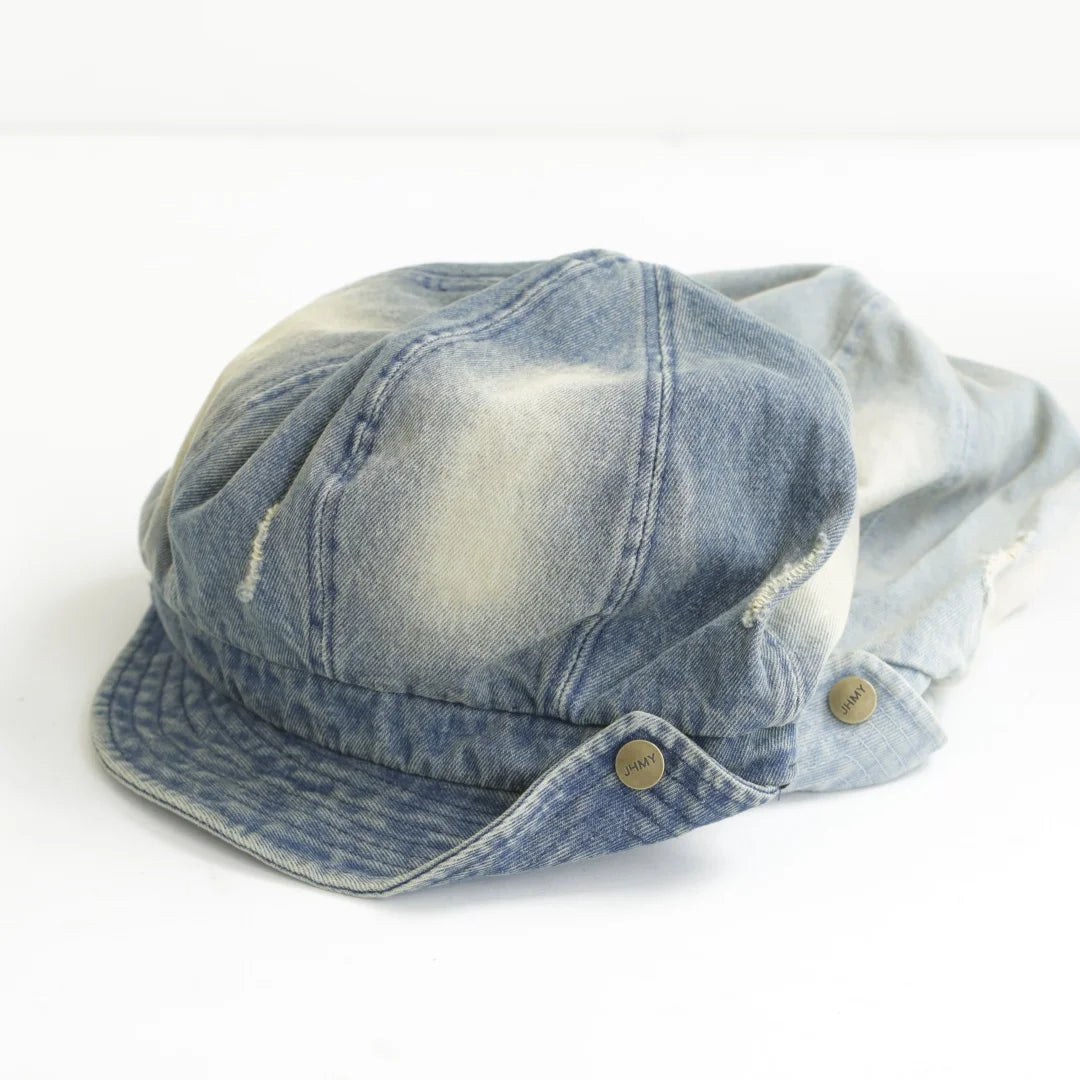 Women's Denim Cotton Baker Boy Hat