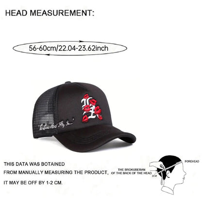 Baseball Hat LA Lipprint Embroidered HipHop