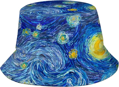 Irises 2 Van Gogh Bucket Hats for Women Men Fashion Summer Fisherman Cap