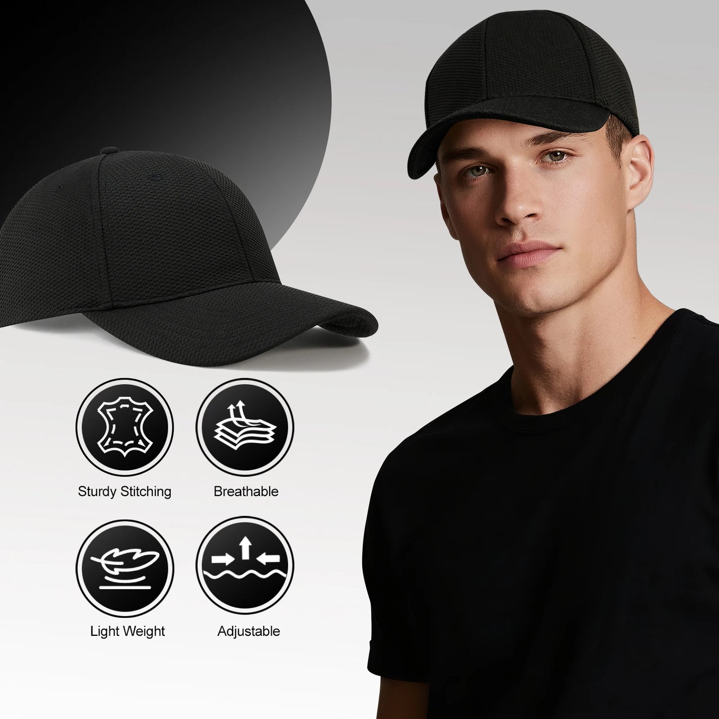 Breathable Baseball Cap Sunhat Hat Unisex Comfortable Mesh Cap