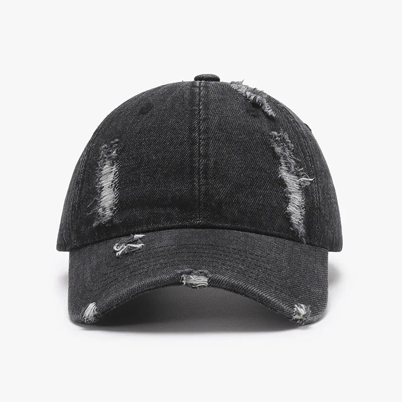 Outdoor Distressed Personalized Street Style Versatile Plain Baseball Cap