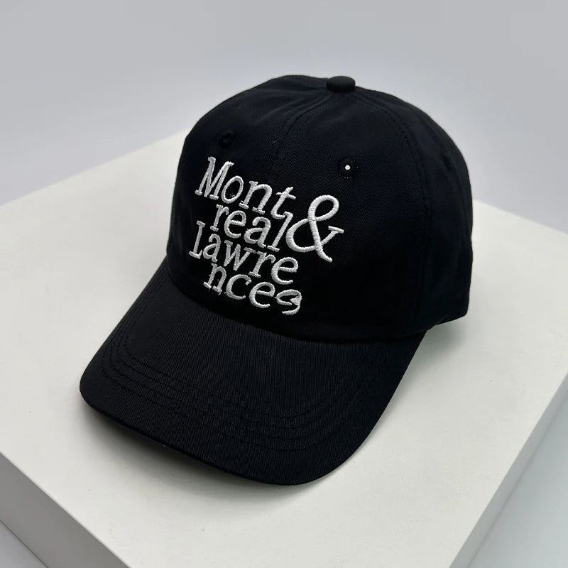 Men Women Korean Letter Embroidery Baseball Hats
