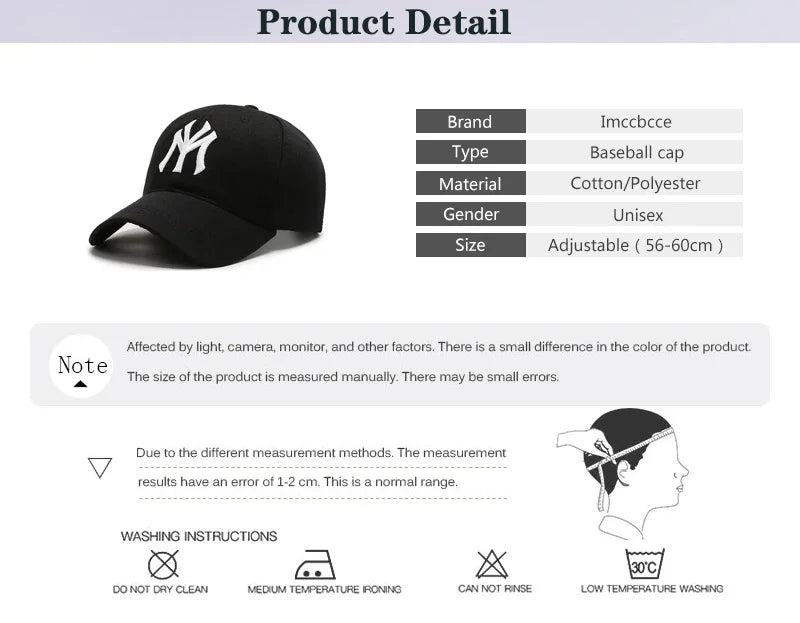 Embroidered Letter Hat Korean Version Versatile Fashion Hard Top Three Dimensional Hat