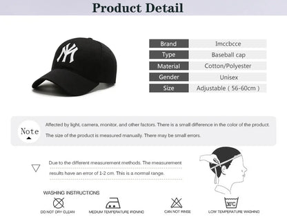 Embroidered Letter Hat Korean Version Versatile Fashion Hard Top Three Dimensional Hat