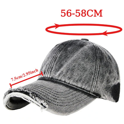 2026 Fashion New Denim Wash Do Old Vintage Baseball Cap