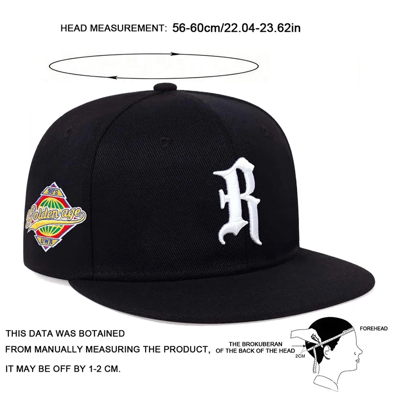 1piece Unisex R Letter Side Planet Embroidery Hip Hop Hat Outdoor