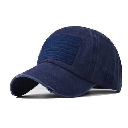 2024 Summer Men's Baseball Cap Fashion Cotton American Flag Sun Hat