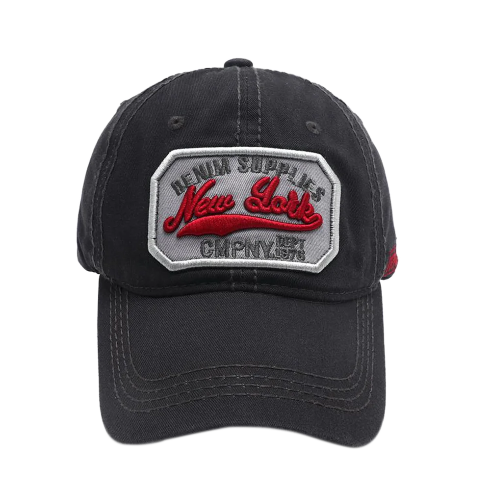 New York Letter Embroidery Baseball Cap Sun Visor Snapback Hip Hop Unisex Washed Cotton Dad Hats