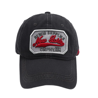 New York Letter Embroidery Baseball Cap Sun Visor Snapback Hip Hop Unisex Washed Cotton Dad Hats