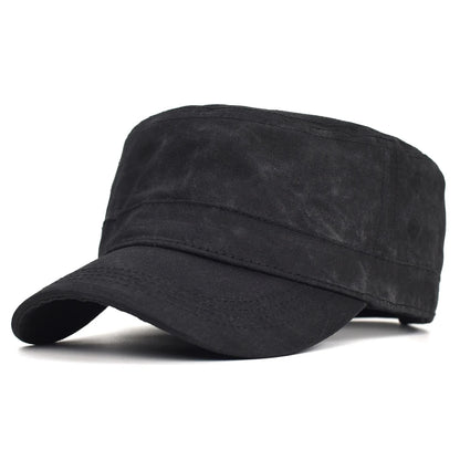 Waxed Canvas Cotton Military Caps Men Waterproof Cadet Army Cap Unique Design