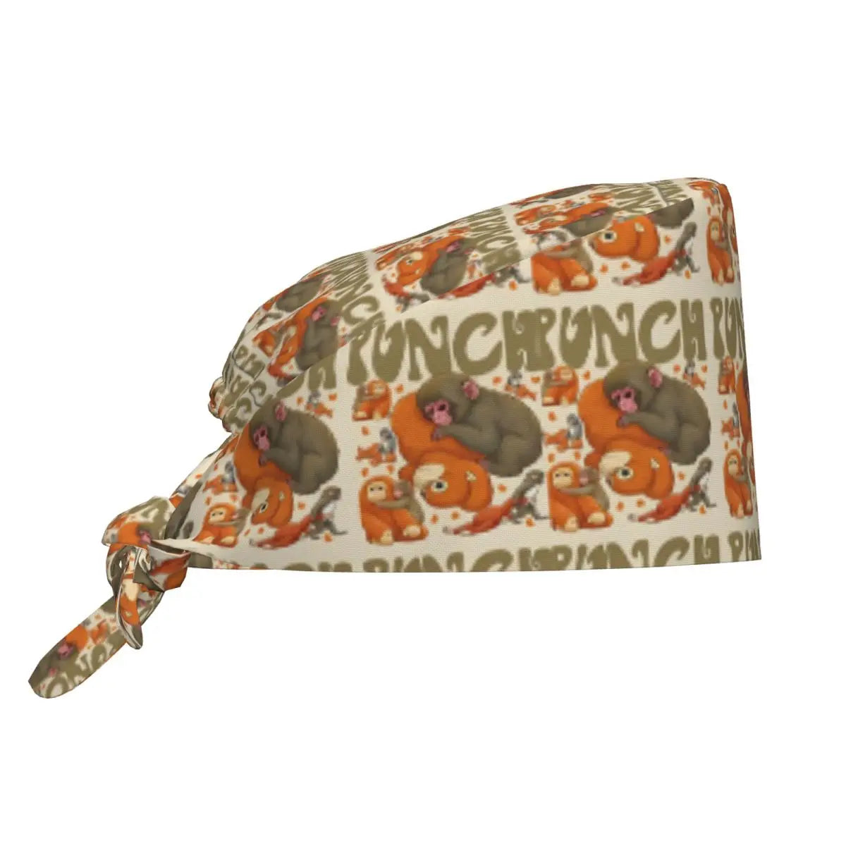 Nurse Hat Team Punch Funny Monkey Working Caps For Unisex Women