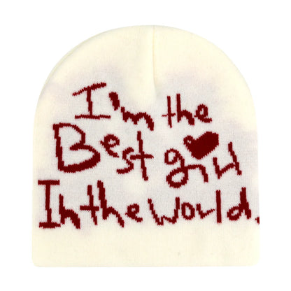 Y2k Letter Butter Knit Hats Skullies Beanies Autumn Winter Warm Hat