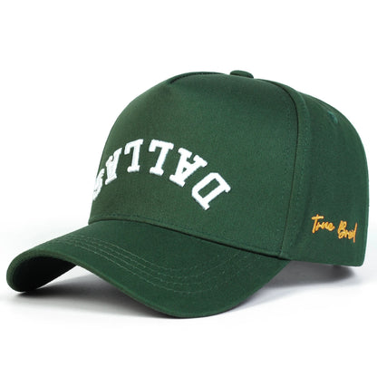 Unisex DALLAS Letter Embroidery Baseball Caps Spring Autumn Outdoor Adjustable Casual Hats Dad Hat Sunscreen Hat