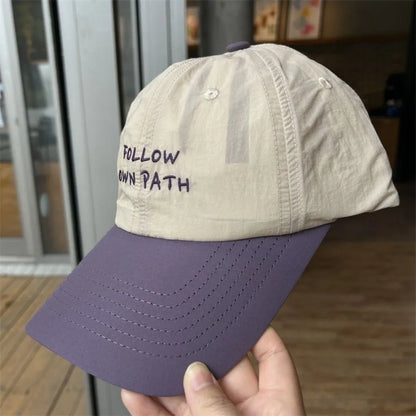 Casual Lightweight Baseball Cap Embroidered Sun Protection Quick Dry Cap Adjustable Sunscreen Cap