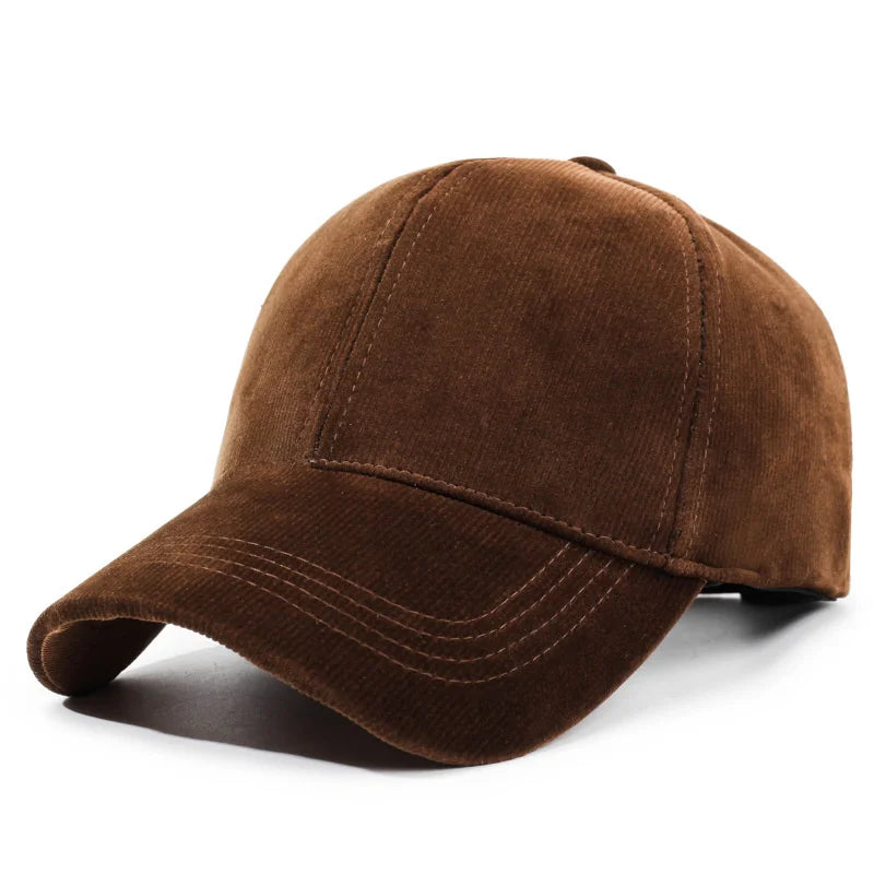 Fashion Suede Baseball Caps For Men Women Autumn Winter