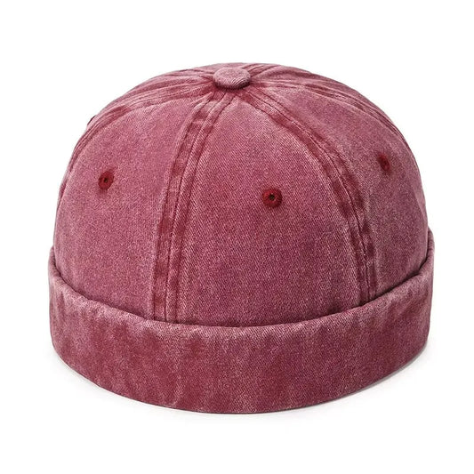 New Women Men Solid Cotton Cap Hat Washed Denim Beanie Hat