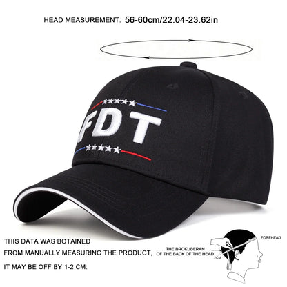 Unisex FDT Letter Embroidery Baseball Caps Spring Autumn